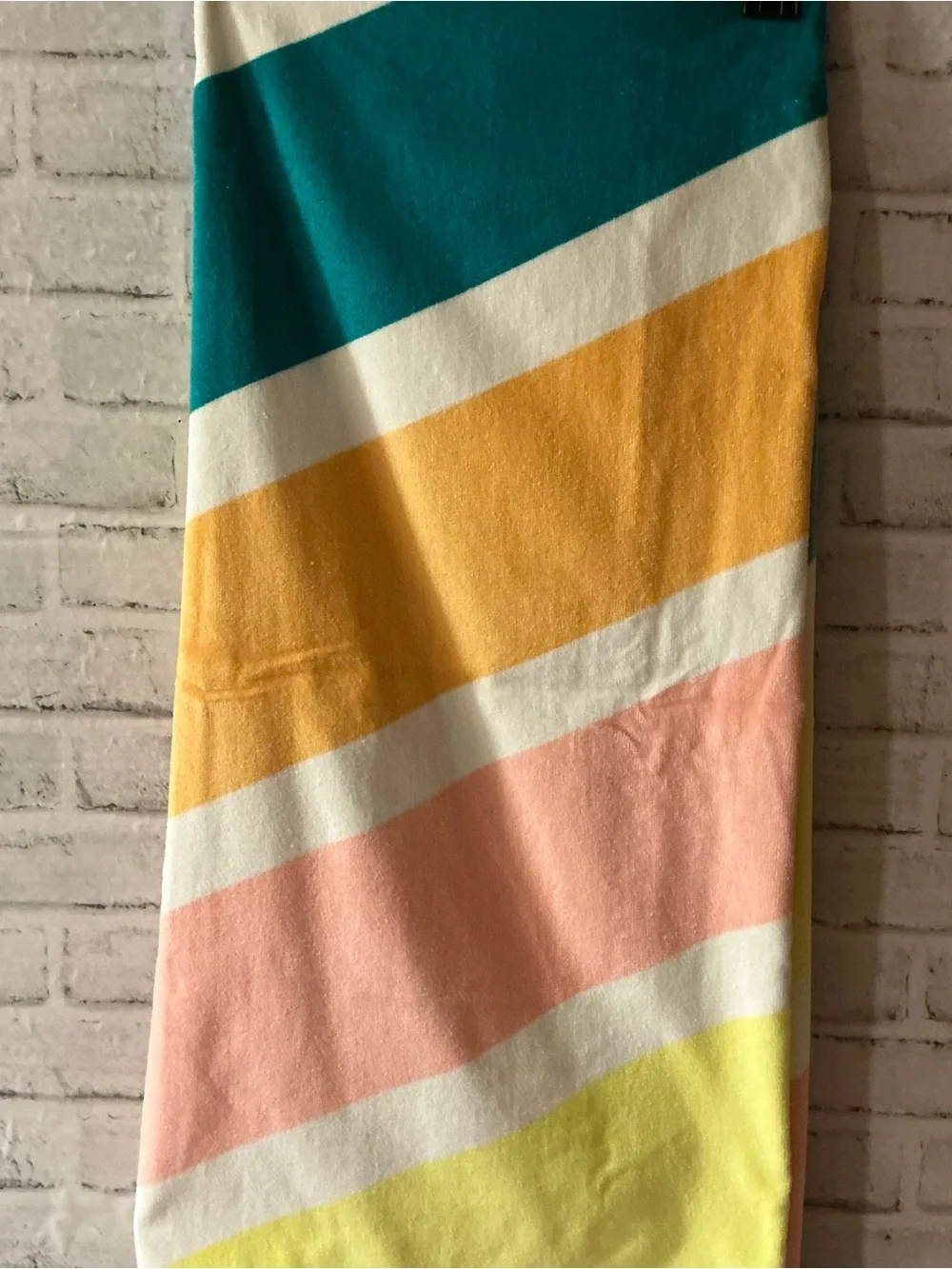 Mods At Home Amalfi Striped Velour Beach Towel-32”W x 65”L